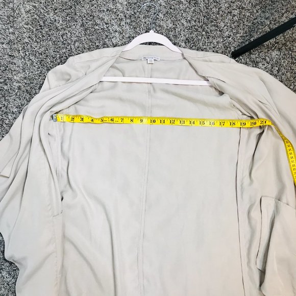 Eliane Rose Beige Draped Waterfall Open Front Duster - Picture 7 of 8